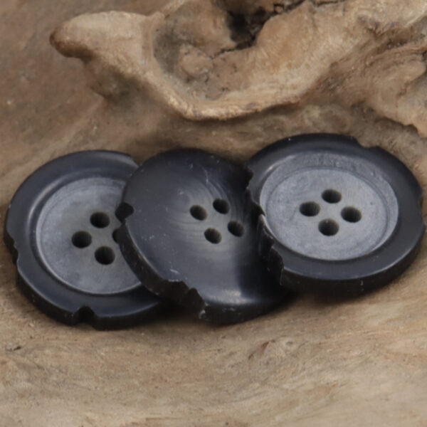 Vintage Imperfect Frosted Four-Hole Resin Buttons for Casual Pants 20pcs - Image 2