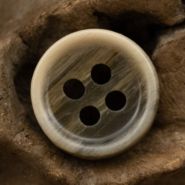 10-11.5MM Dark Khaki Black Textured Resin Shirt Buttons 40 Pack - Image 5