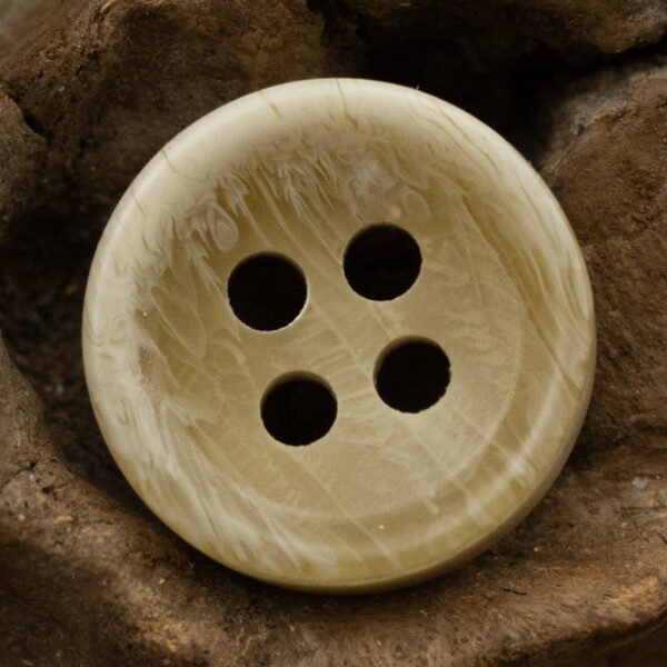 10-11.5MM Dark Khaki Black Textured Resin Shirt Buttons 40 Pack - Image 6
