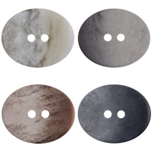 Oval Two-Hole Gradient Resin Buttons Double Sides 40 Pack
