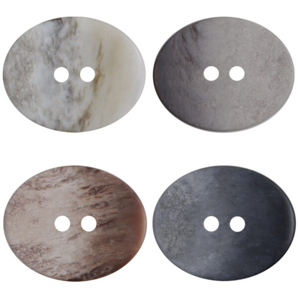 Oval Two-Hole Gradient Resin Buttons Double Sides 40 Pack