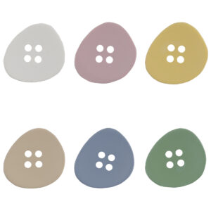 Irregular Triangular Soft-Colored 4-Hole Resin Buttons,30pcs - Lots of Buttons