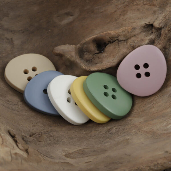 Irregular Triangular Soft-Colored 4-Hole Resin Buttons,30pcs - Lots of Buttons