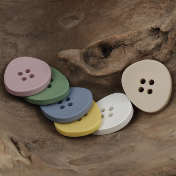 Irregular Triangular Soft-Colored 4-Hole Resin Buttons,30pcs - Lots of Buttons