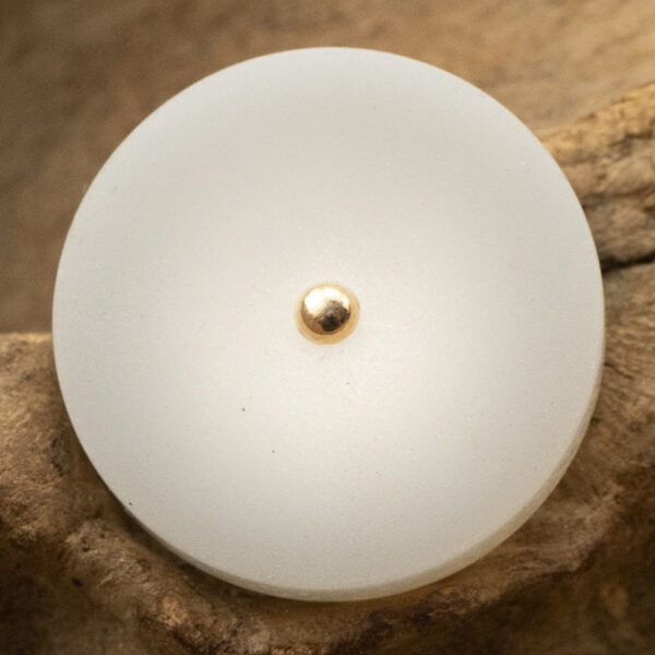 15mm-30mm Round Matte Frosted Orange Resin with Metal Shank 30 Pack - Image 5