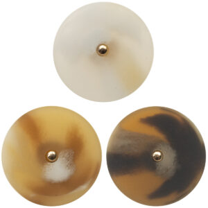 15-30mm Black Khaki Resin with White Speckle Metal Shank 30 Pack