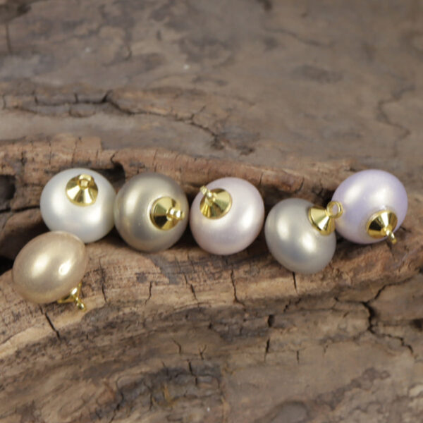 11.5mm Soft-Colored Spherical Resin Buttons for DIY Earrings 10pcs - Image 2