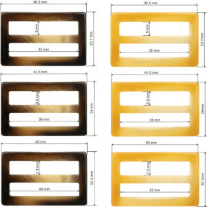 Resin Rectangular Buckle for Adjusting Waist of Coat 10pcs - Lots of Buttons