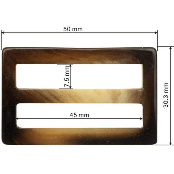 Resin Rectangular Buckle for Adjusting Waist of Coat 10pcs - Lots of Buttons