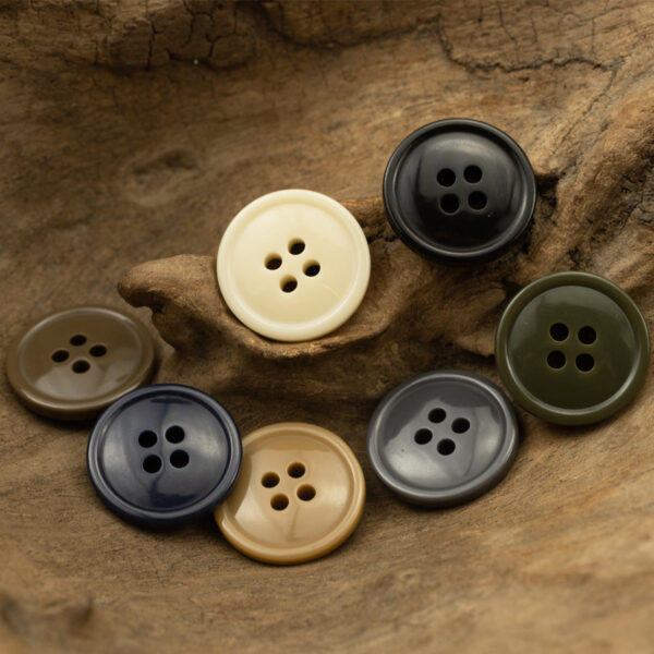 7-Color Round Four-Hole Resin Handsewn Button Set of 70 - Image 3
