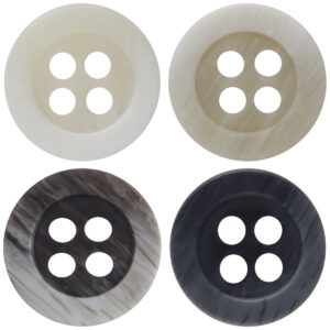 Wide-Edged Wood Grain Resin Buttons for Polo Shirts Collar,50PCS - Lots of Buttons