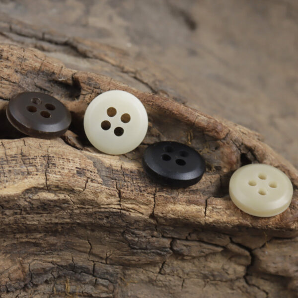 Wide-Edged Wood Grain Resin Buttons for Polo Shirts Collar,50PCS - Lots of Buttons
