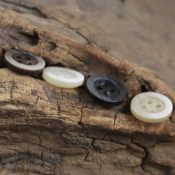 Wide-Edged Wood Grain Resin Buttons for Polo Shirts Collar,50PCS - Lots of Buttons