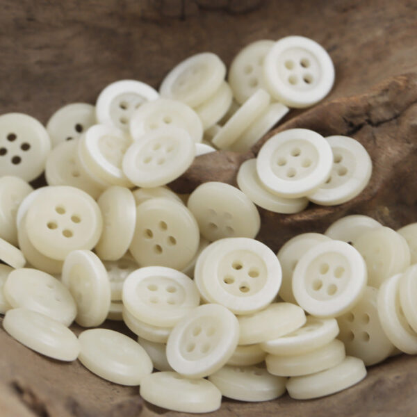 Wide-Edged Wood Grain Resin Buttons for Polo Shirts Collar,50PCS - Lots of Buttons
