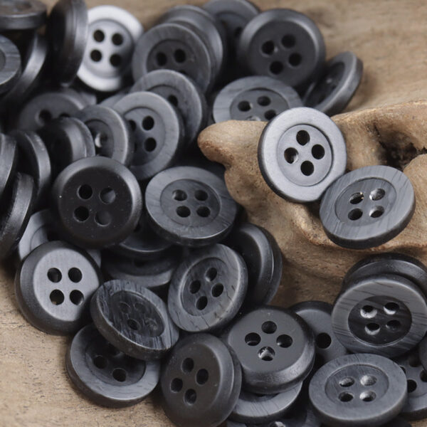 Wide-Edged Wood Grain Resin Buttons for Polo Shirts Collar,50PCS - Lots of Buttons