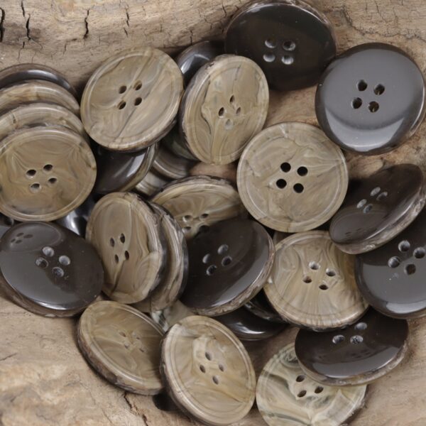 15mm - 30mm Resin Buttons Smoke Pattern White Coffee Black 30pcs - Image 4