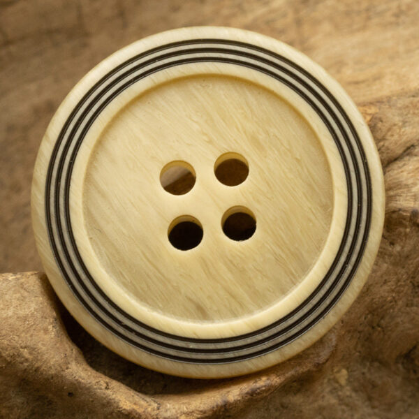 Khaki Yellow Wood Grain Buttons with 3 Circular Track 30 Pack - Image 6