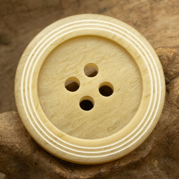 Khaki Yellow Wood Grain Buttons with 3 Circular Track 30 Pack - Image 8