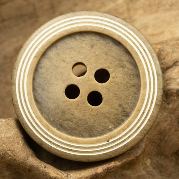 Khaki Yellow Wood Grain Buttons with 3 Circular Track 30 Pack - Image 5