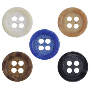 Two-Tone Pebble Pattern Resin Buttons for Hawaiian Beach Shirts 50 Pack