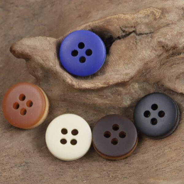 Two-Tone Pebble Pattern Resin Buttons for Hawaiian Beach Shirts 50 Pack - Image 2
