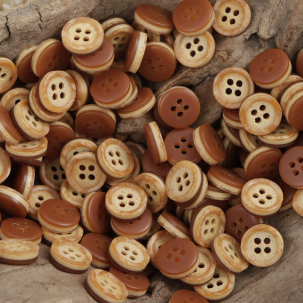 Two-Tone Pebble Pattern Resin Buttons for Hawaiian Beach Shirts 50 Pack - Image 3