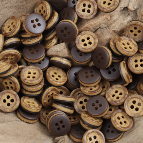 Two-Tone Pebble Pattern Resin Buttons for Hawaiian Beach Shirts 50 Pack - Image 4