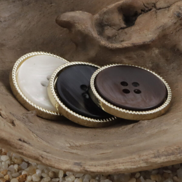 Double-Sided Alloy Resin Two-Tone Buttons for High-End Suit 10pcs - Image 3