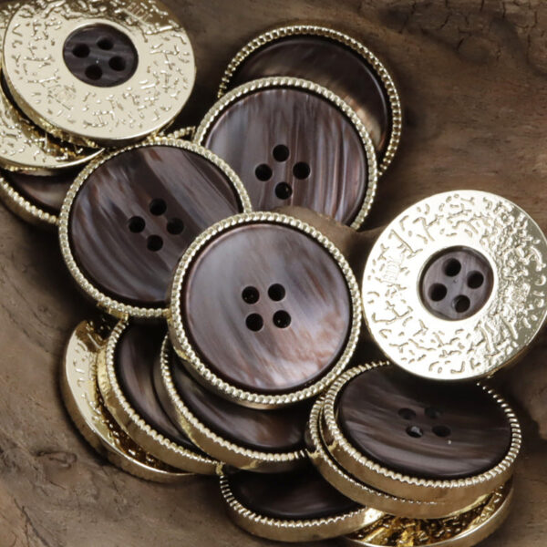Double-Sided Alloy Resin Two-Tone Buttons for High-End Suit 10pcs - Image 5