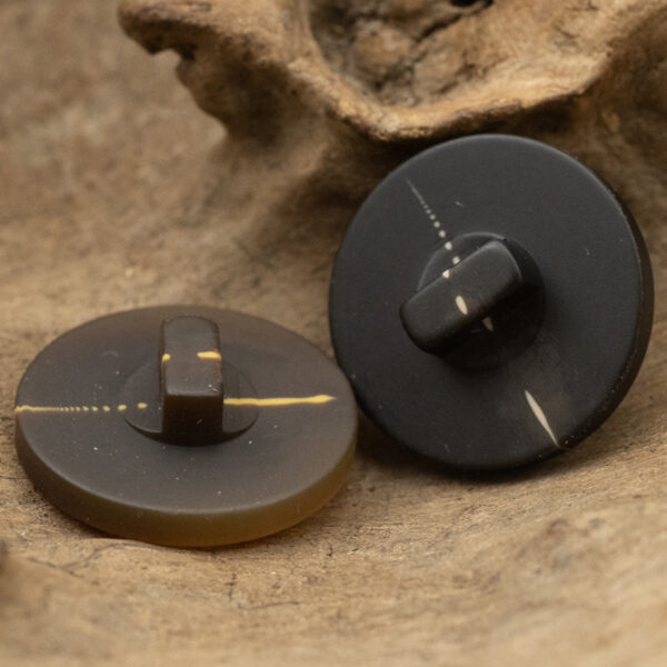 Flat Matte Black Coffee Shank Resin Buttons for Sweater Suit 20pcs - Image 2