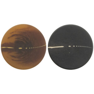 15-30mm Coffee Black Flat Resin Shank Buttons with Water Speckle 40 Pack