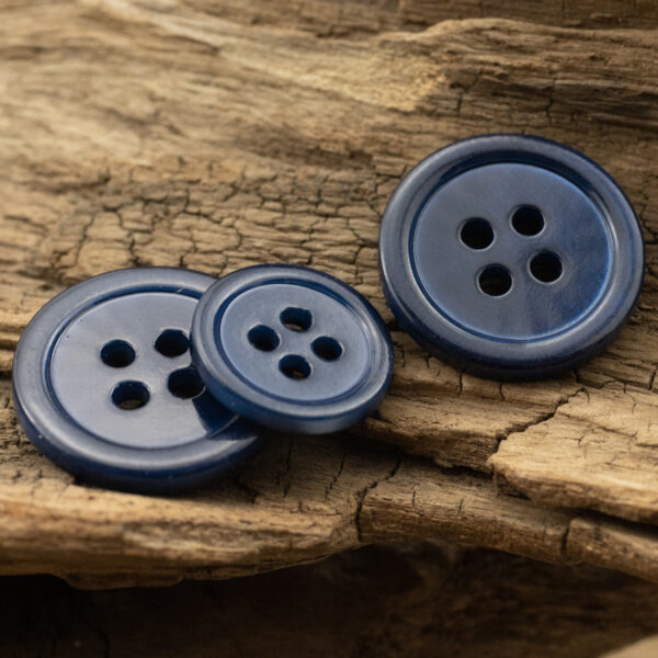 Deep Blue Shirt Pearl Shell Flat Buttons,10PCS