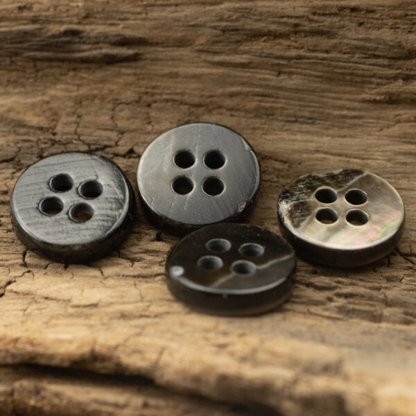 11.5mm Black Shell Buttons for Lace and Silk Tops,10pcs - Image 3