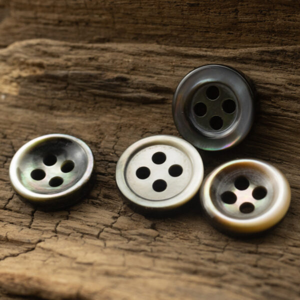 11.5mm Black Shell Buttons for Lace and Silk Tops,10pcs - Image 2