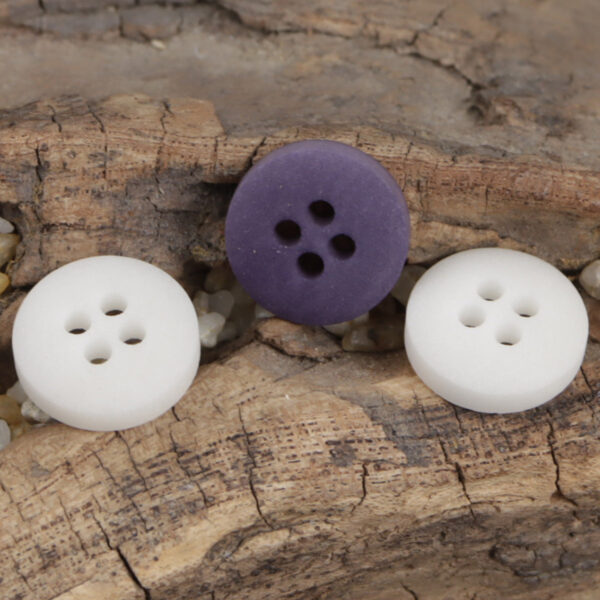 Romantic Round Corozo Tagua Nut Buttons Thin Edge 10pcs