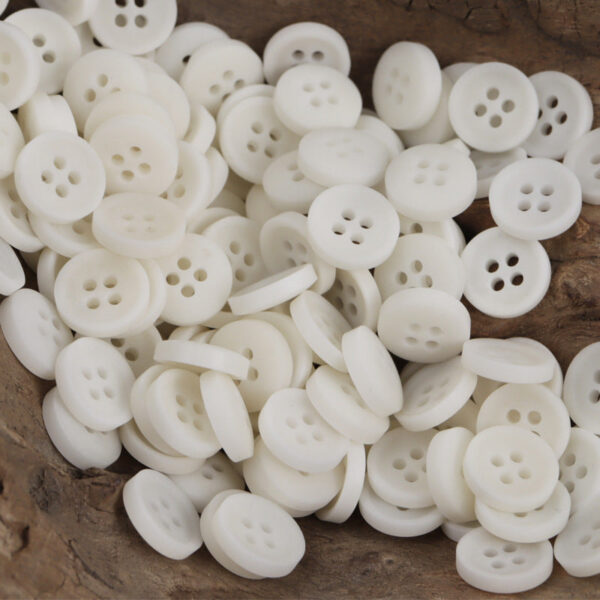Romantic Round Corozo Tagua Nut Buttons Thin Edge 10pcs