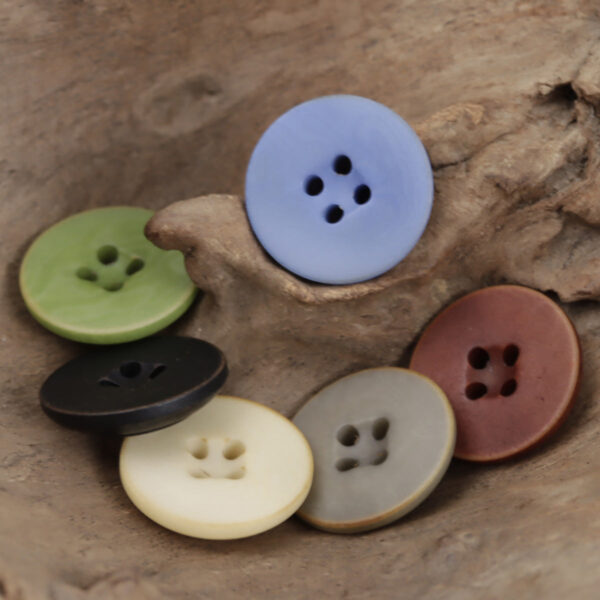 Natural Corozo Tagua Nut Buttons,Round Four-Hole,50pcs