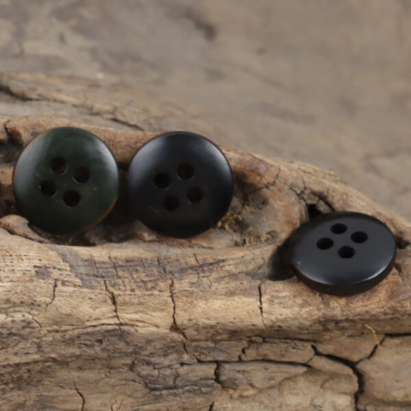 Vintage Burnt Dark Green Fruit Buttons for Shirts and Hoodies 20 Pack - Image 2