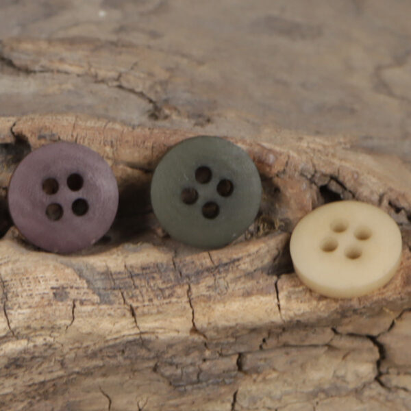 11.5mm Vintage Burnt Edge Tagua Nut Garment Buttons 20pcs