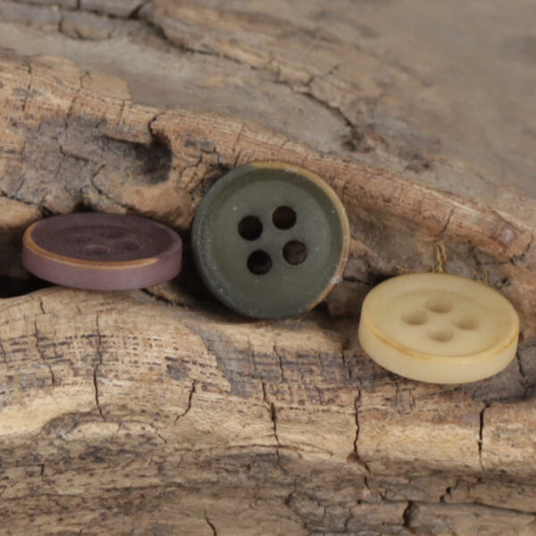 11.5mm Vintage Burnt Edge Tagua Nut Garment Buttons 20pcs