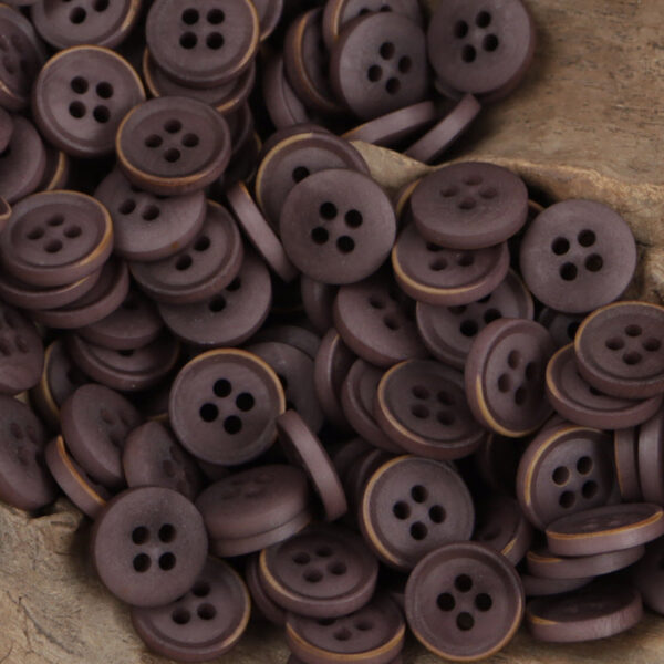 11.5mm Vintage Burnt Edge Tagua Nut Garment Buttons 20pcs