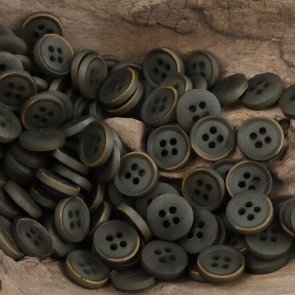11.5mm Vintage Burnt Edge Tagua Nut Garment Buttons 20pcs