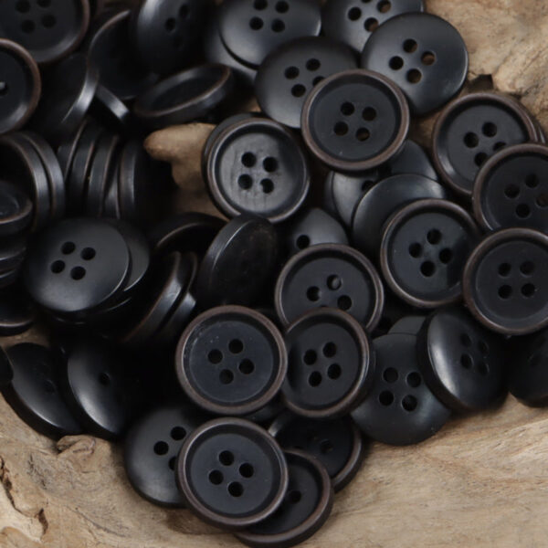 15mm Burnt-Edge Four-Hole Natural Fruit Buttons for Linen Dresses 10PCS - Image 3