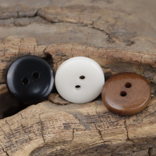 11.5mm Round 2-Hole Natural Tagua Nut Corozo Buttons 10 Pack