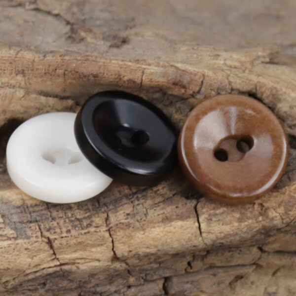 11.5mm Round 2-Hole Natural Tagua Nut Corozo Buttons 10 Pack