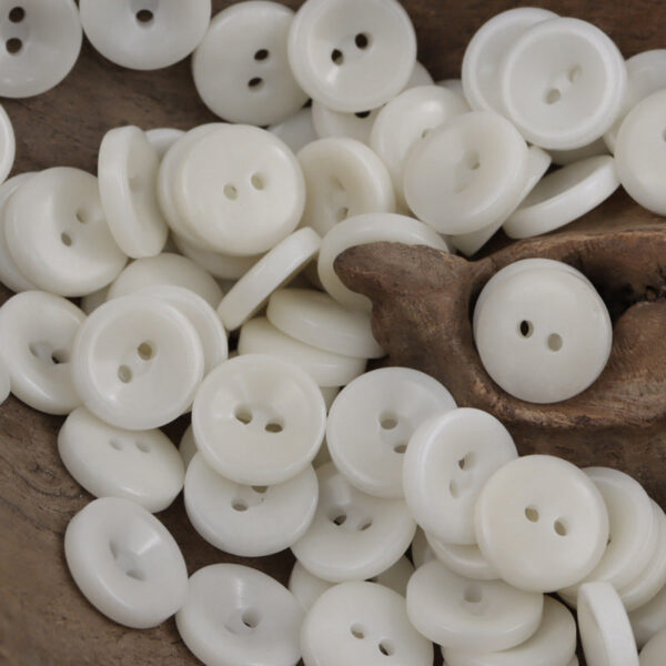 11.5mm Round 2-Hole Natural Tagua Nut Corozo Buttons 10 Pack