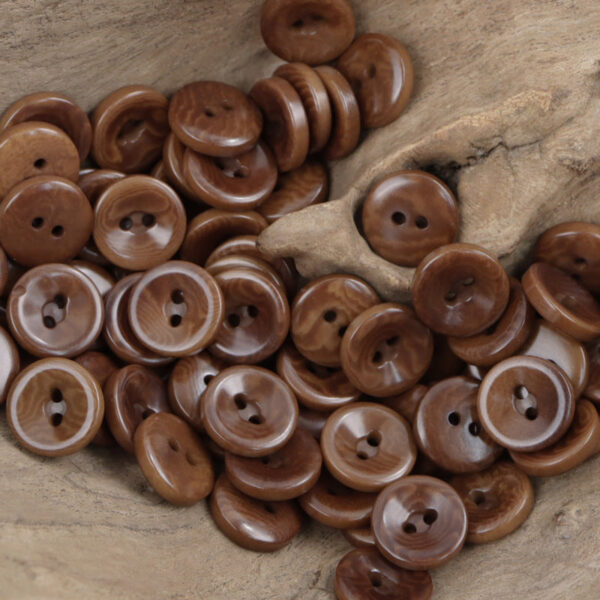 11.5mm Round 2-Hole Natural Tagua Nut Corozo Buttons 10 Pack