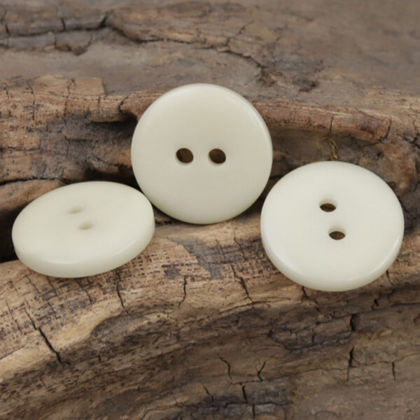 15mm Wide-Edged Simple Beige Two-Hole Natural Fruit Tagut Nut Buttons 10pcs - Image 3