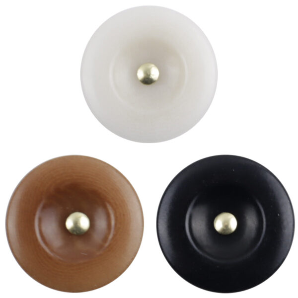 Natural Tagut Nut Corozo Buttons with Metal Shanks  15mm Round - Lots of Buttons
