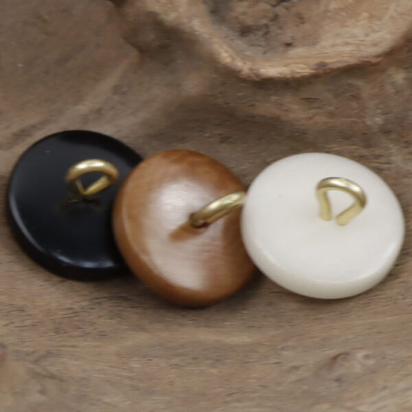 Natural Tagut Nut Corozo Buttons with Metal Shanks  15mm Round - Lots of Buttons